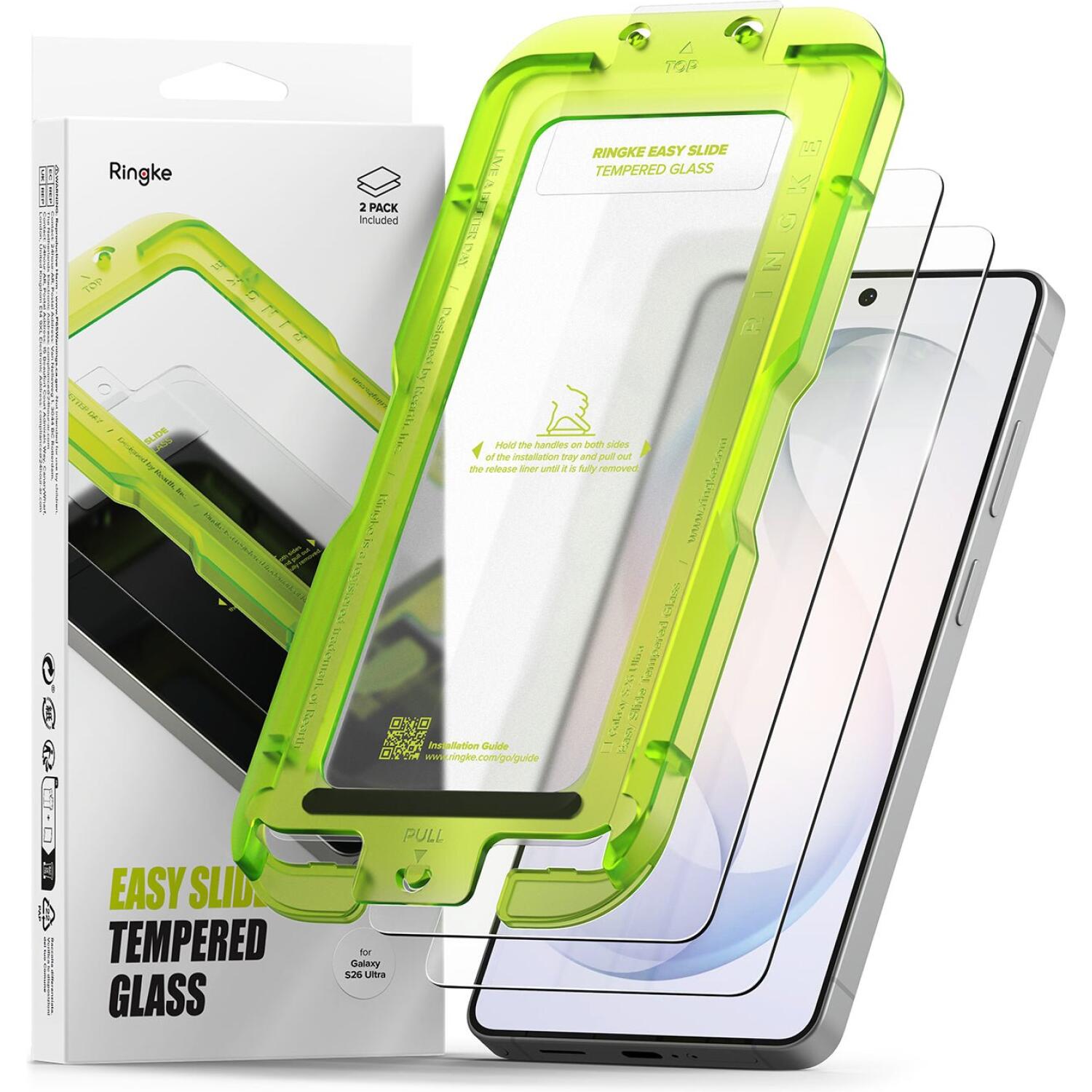 Tempered Glass Samsung Galaxy S26 Ultra Ringke Easy Slide Αντιχαρακτικό Γυαλί Προστασίας Οθόνης 2 Τεμάχια - Clear (8800328814905)