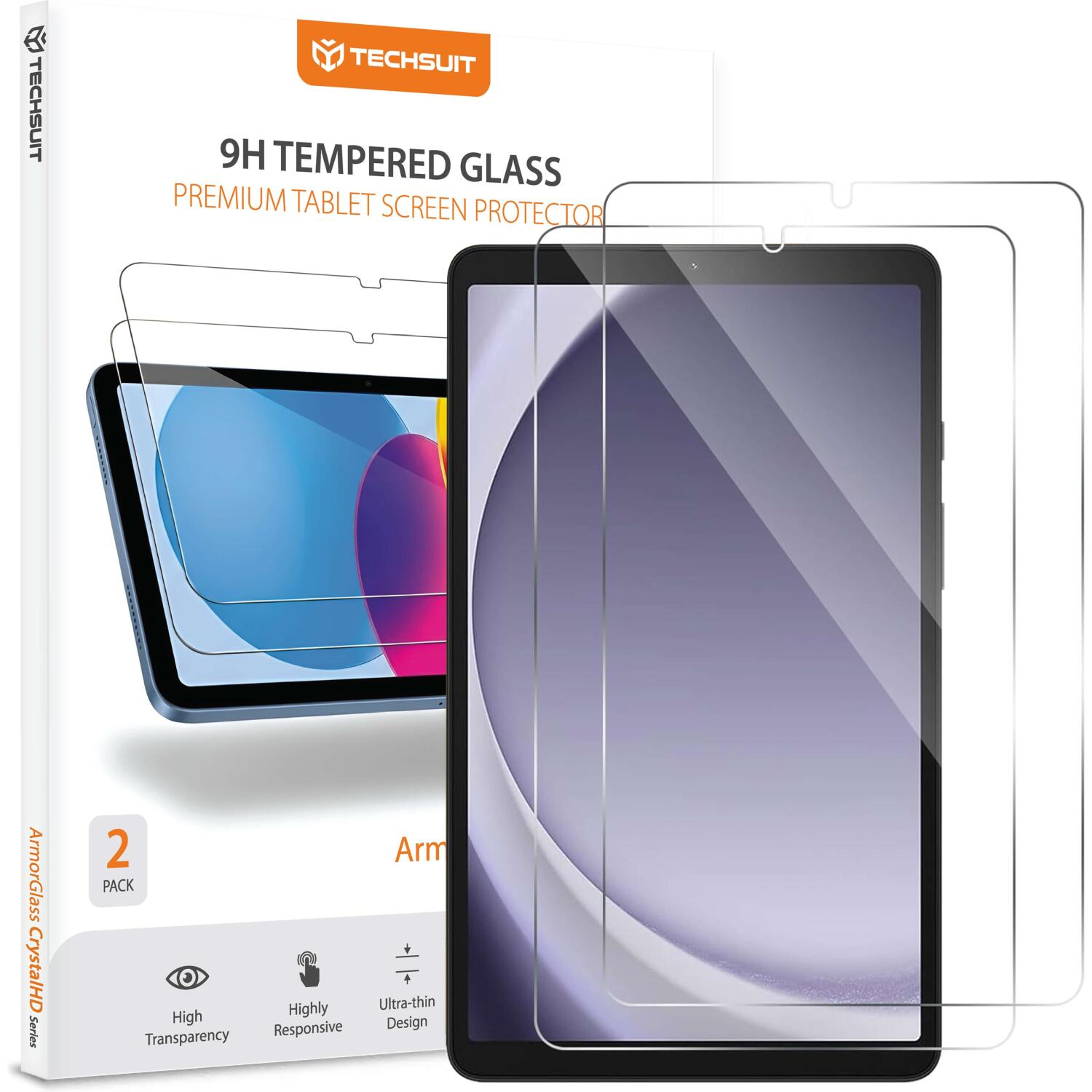 Tempered Glass Samsung Galaxy Tab A11 / A9 8.7" Techsuit ArmorGlass CrystalHD Premium Αντιχαρακτικό Γυαλί Προστασίας Οθόνης 2 Τεμάχια Clear