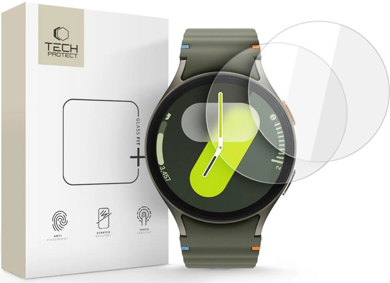 Tempered Glass Samsung Galaxy Watch 7 / 6 / 5 / 4 44mm Tech-Protect Glass Fit+ Αντιχαρακτικό Γυαλί Προστασίας Οθόνης 2 Τεμάχια Clear