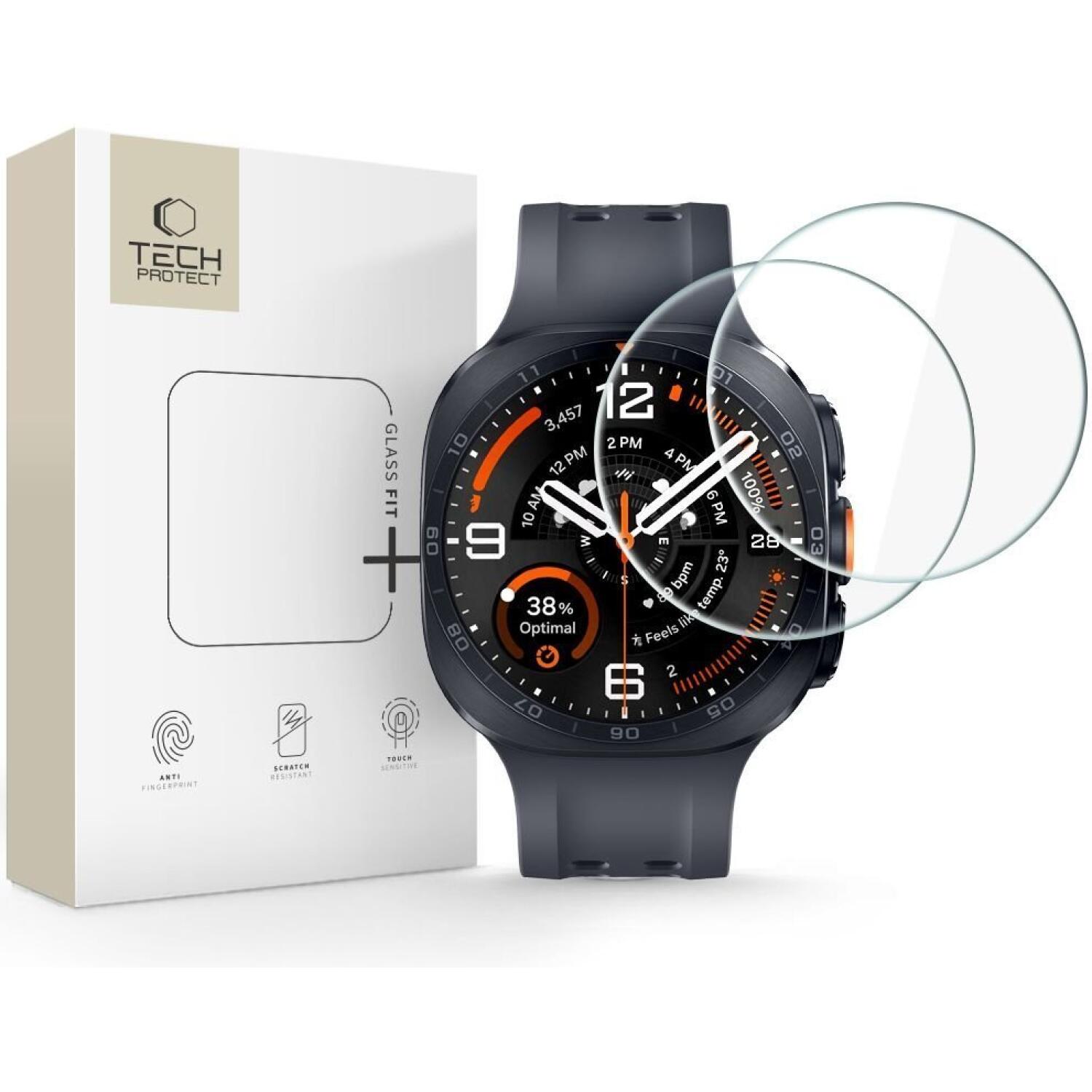 Tempered Glass Samsung Galaxy Watch Ultra2 2026 47mm Tech-Protect Glass Fit+ Αντιχαρακτικό Γυαλί Προστασίας Οθόνης 2 Τεμάχια Clear