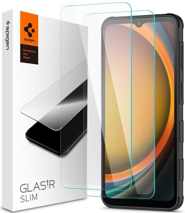 Tempered Glass Samsung Galaxy XCover7 / 7 Pro Spigen GLAS.tR Slim Premium Αντιχαρακτικό Γυαλί Προστασίας Οθόνης 2 Τεμάχια Clear