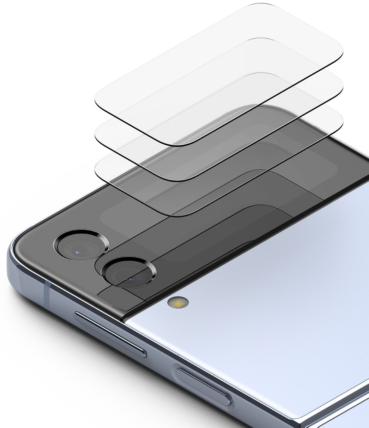 Tempered Glass Samsung Galaxy Z Flip4 Ringke Cover Display Αντιχαρακτικό Γυαλί Προστασίας Εξωτερικής Οθόνης 3 Τεμάχια Clear