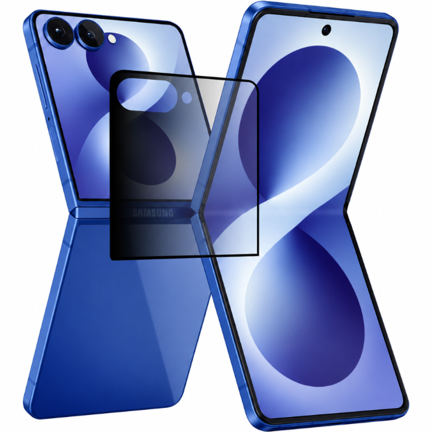 Tempered Glass Samsung Galaxy Z Flip8 Techsuit 111D Privacy Full Glue Full Face Αντιχαρακτικό Γυαλί Προστασίας Απορρήτου Εξωτερικής Οθόνης Black