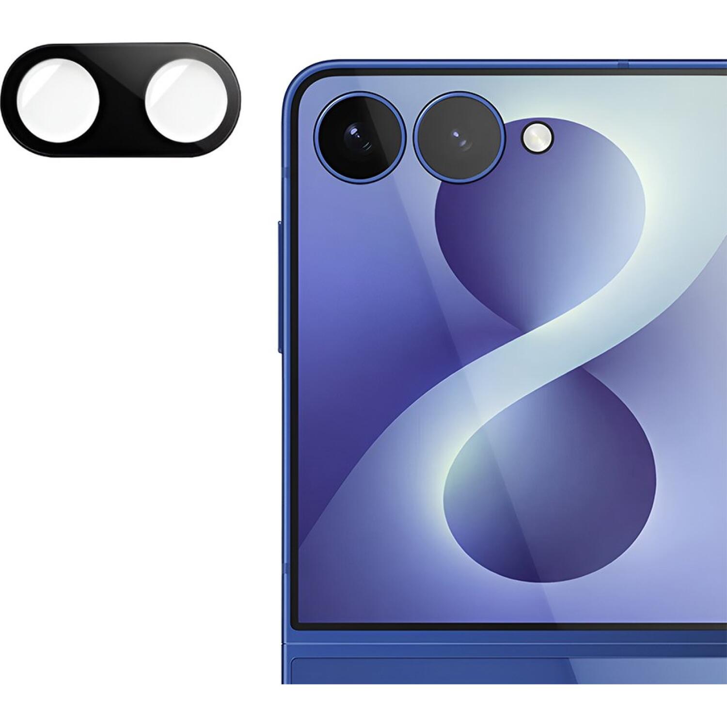 Tempered Glass Samsung Galaxy Z Flip8 Techsuit Full Camera Αντιχαρακτικό Γυαλί Προστασίας για Φακό Κάμερας Black