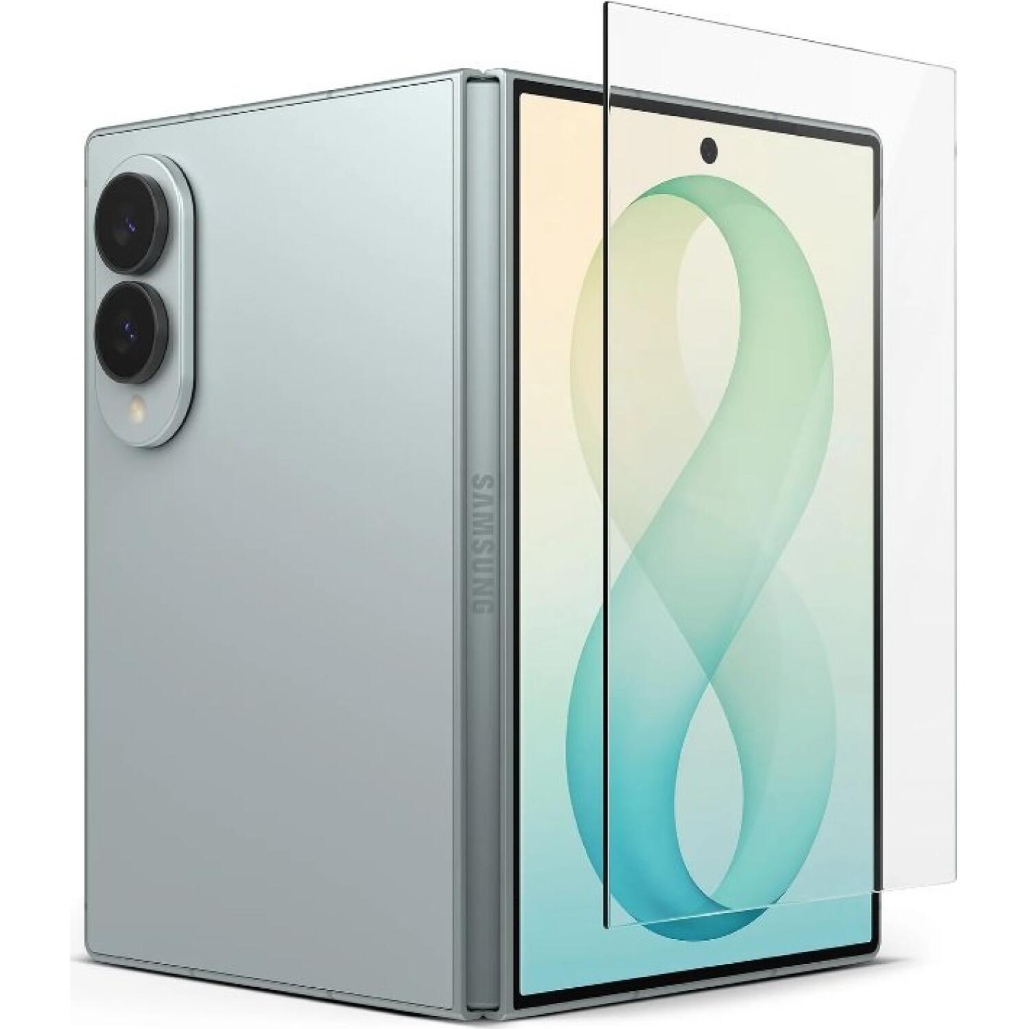 Tempered Glass Samsung Galaxy Z Fold8 Ringke Cover Display Easy Slide Αντιχαρακτικό Γυαλί Προστασίας Εξωτερικής Οθόνης 2 Τεμάχια Clear