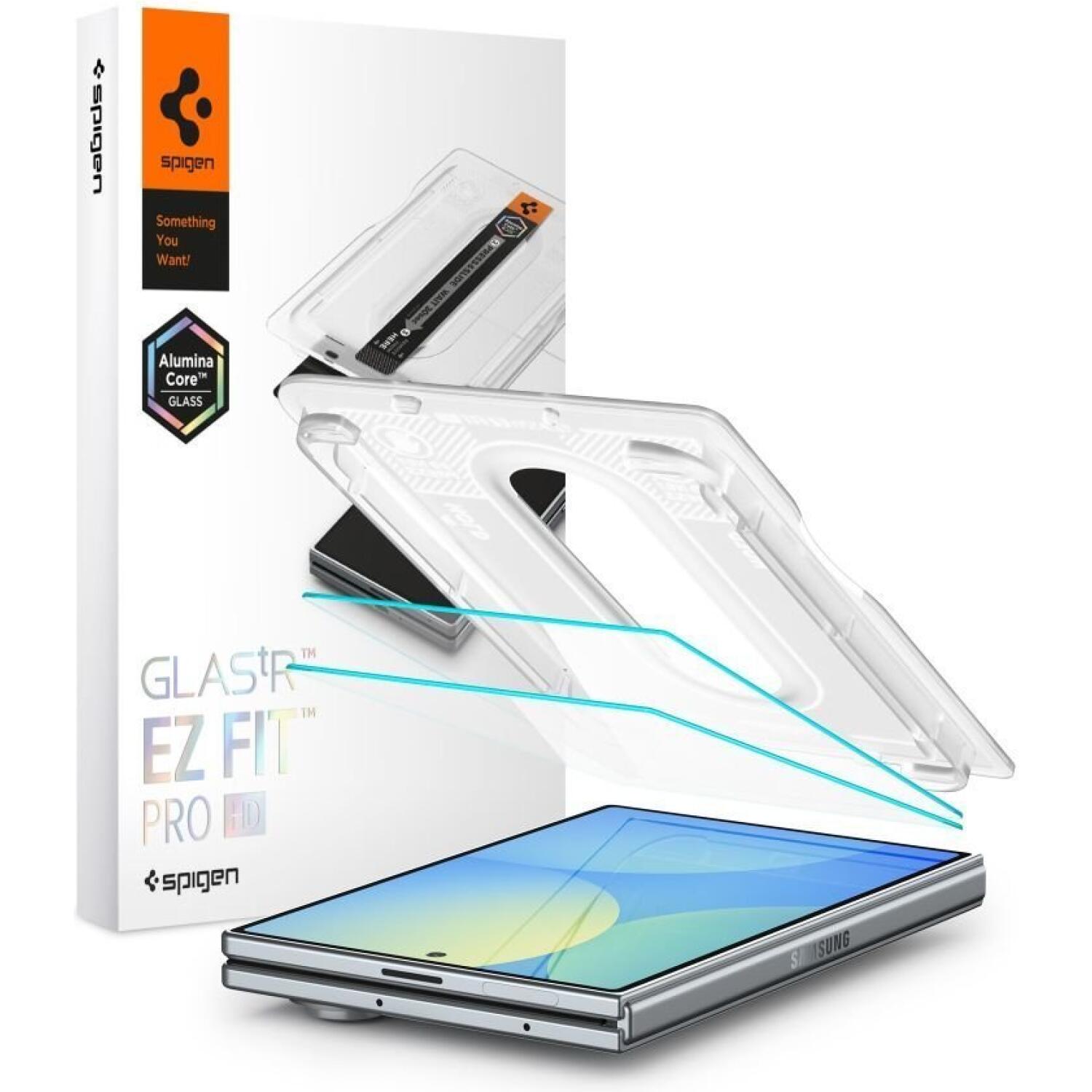 Tempered Glass Samsung Galaxy Z Fold8 Spigen GLAS.tR EZ Fit Pro HD AluminaCore 10H+ Ανθεκτικό Αντιχαρακτικό Γυαλί Προστασίας Εξωτερικής Οθόνης 2 Τεμάχια Clear