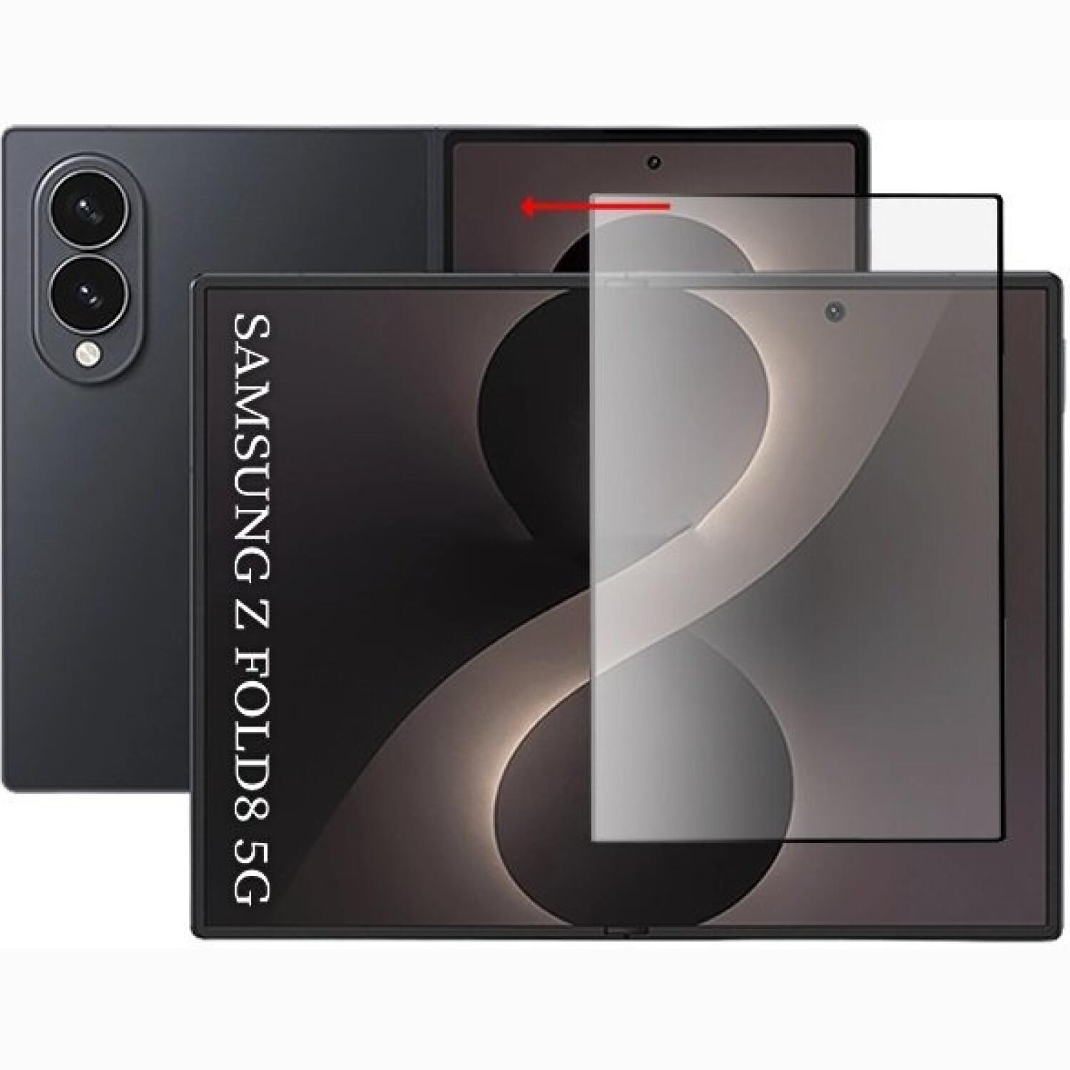 Tempered Glass Samsung Galaxy Z Fold8 Techsuit 111D Full Glue Full Face Αντιχαρακτικό Γυαλί Προστασίας Εξωτερικής Οθόνης Black