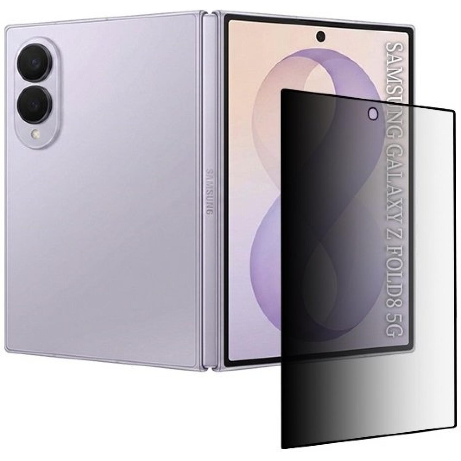 Tempered Glass Samsung Galaxy Z Fold8 Techsuit 111D Privacy Full Glue Full Face Αντιχαρακτικό Γυαλί Προστασίας Απορρήτου Εξωτερικής Οθόνης Black 