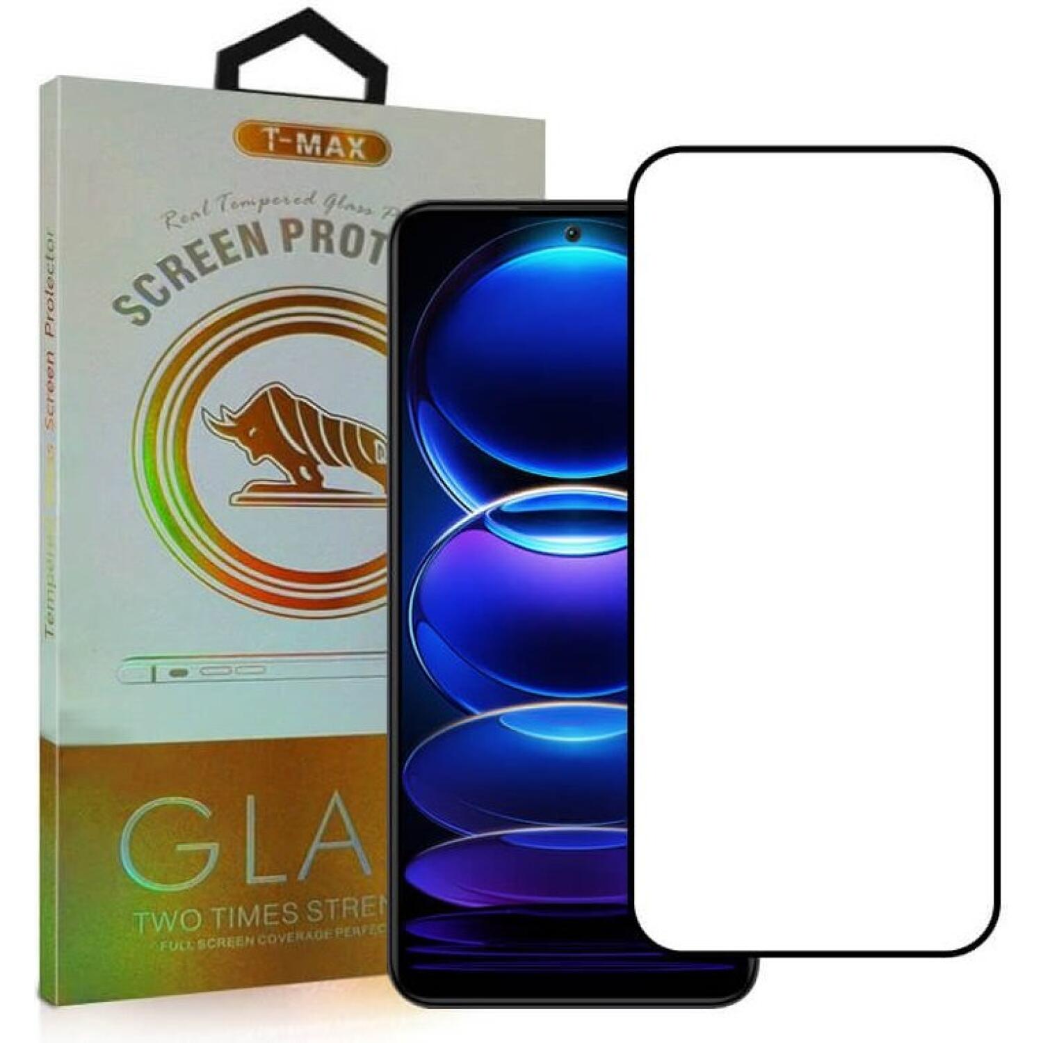 Tempered Glass Xiaomi Poco F7 T-Max Premium Full Glue Αντιχαρακτικό Γυαλί Προστασίας Οθόνης Black