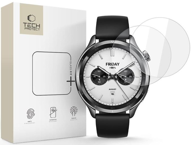 Tempered Glass Xiaomi Watch S4 47mm Tech-Protect Glass Fit+ Αντιχαρακτικό Γυαλί Προστασίας Οθόνης 2 Τεμάχια Clear