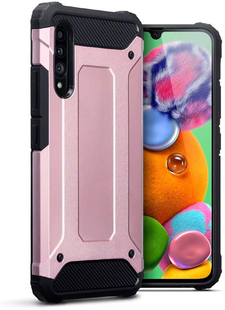 Terrapin Ανθεκτική Θήκη Double Layer Impact Samsung Galaxy A90 5G - Rose Gold