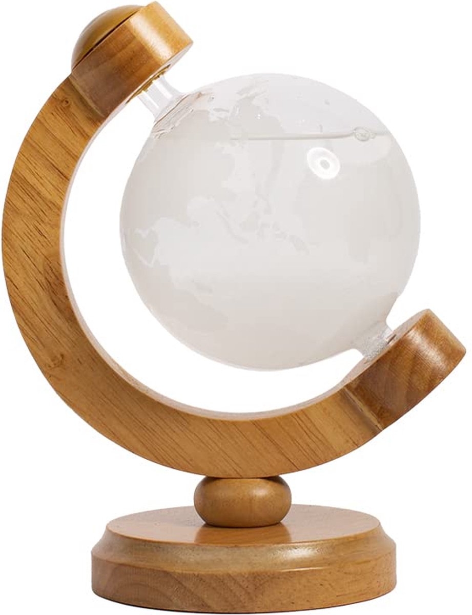 The Source InGenious Storm Globe With Stand - Βαρόμετρο Πρόβλεψης Καιρού / Σφαίρα Καταιγίδας με Ξύλινη Βάση