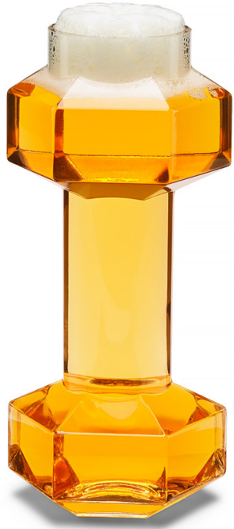 The Source Winning Dumbbell Beer Glass - Γυάλινο Ποτήρι Μπύρας σε Σχήμα Βαράκι Γυμναστικής - 600ml