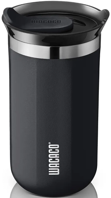 Θερμός Wacaco Octaroma Lungo Travel Mug από Ανοξείδωτο Ατσάλι BPA Free 300ml Onyx Black