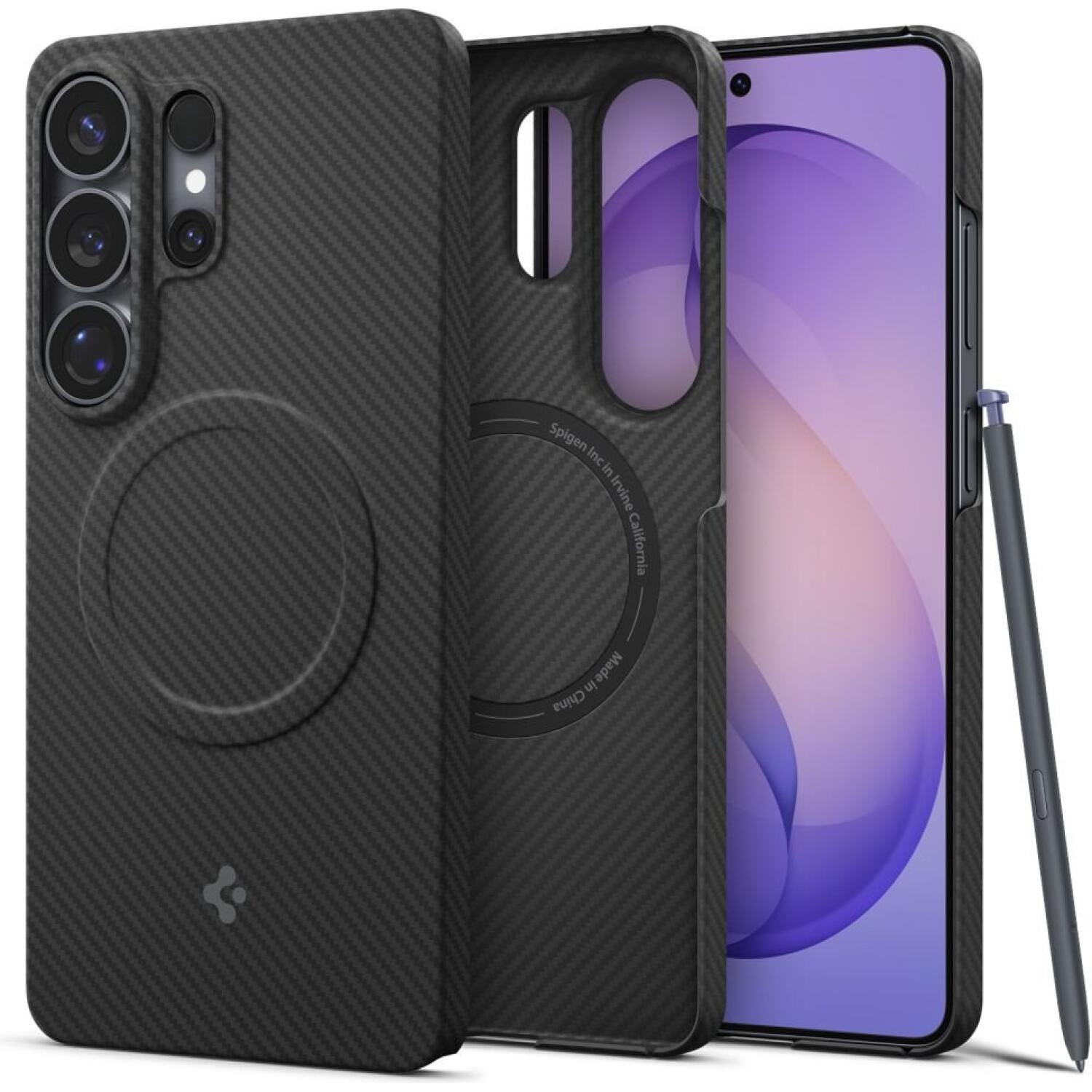 Θήκες Samsung Galaxy S26 Ultra Spigen Air Skin Aramid MagFit Λεπτή Σκληρή από Aramid Fiber με MagSafe Black
