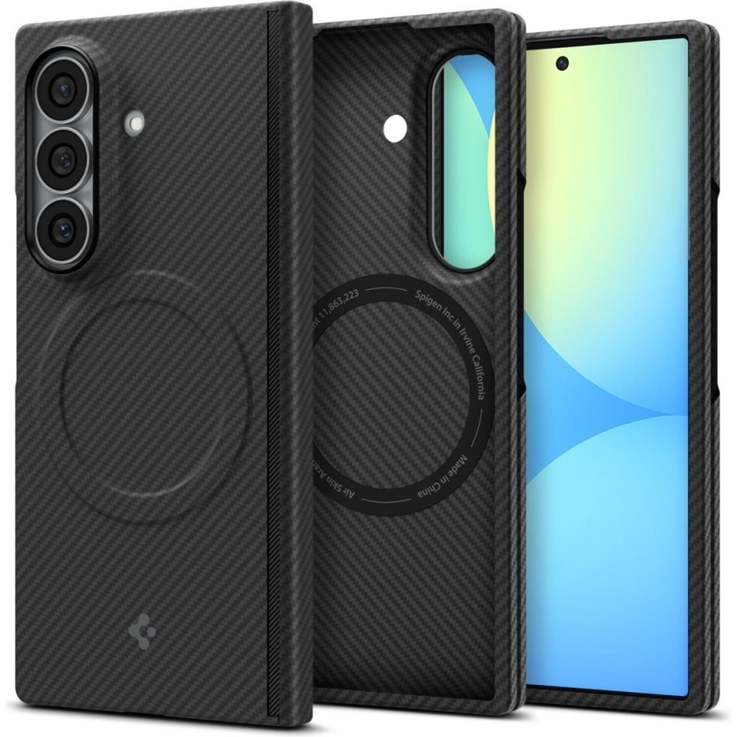 Θήκες Samsung Galaxy Z Fold8 Ultra Spigen Air Skin Aramid MagFit Λεπτή Σκληρή από Aramid Fiber με MagSafe Black