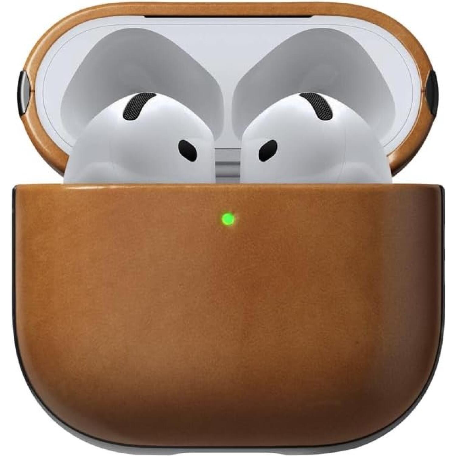 Θήκη AirPods 4th Gen Nomad Modern Leather Case Σκληρή Δερμάτινη English Tan