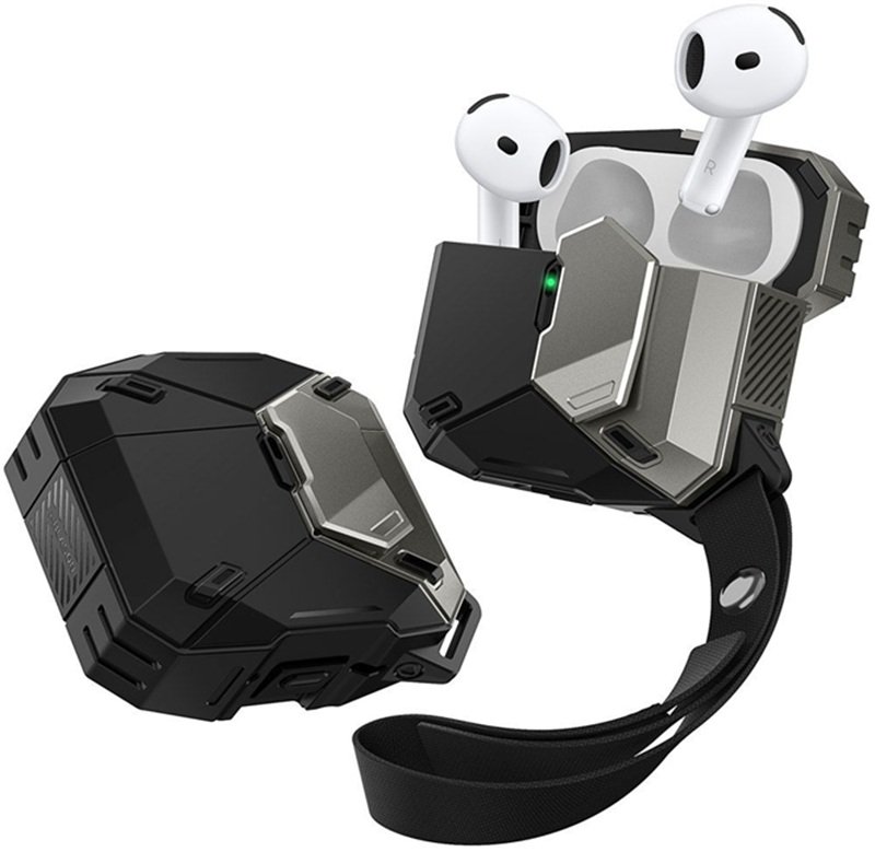 Θήκη AirPods 4th Gen Supcase i-Blason Matrix Σκληρή Ανθεκτική με MagSafe & Λουράκι Χειρός Black 