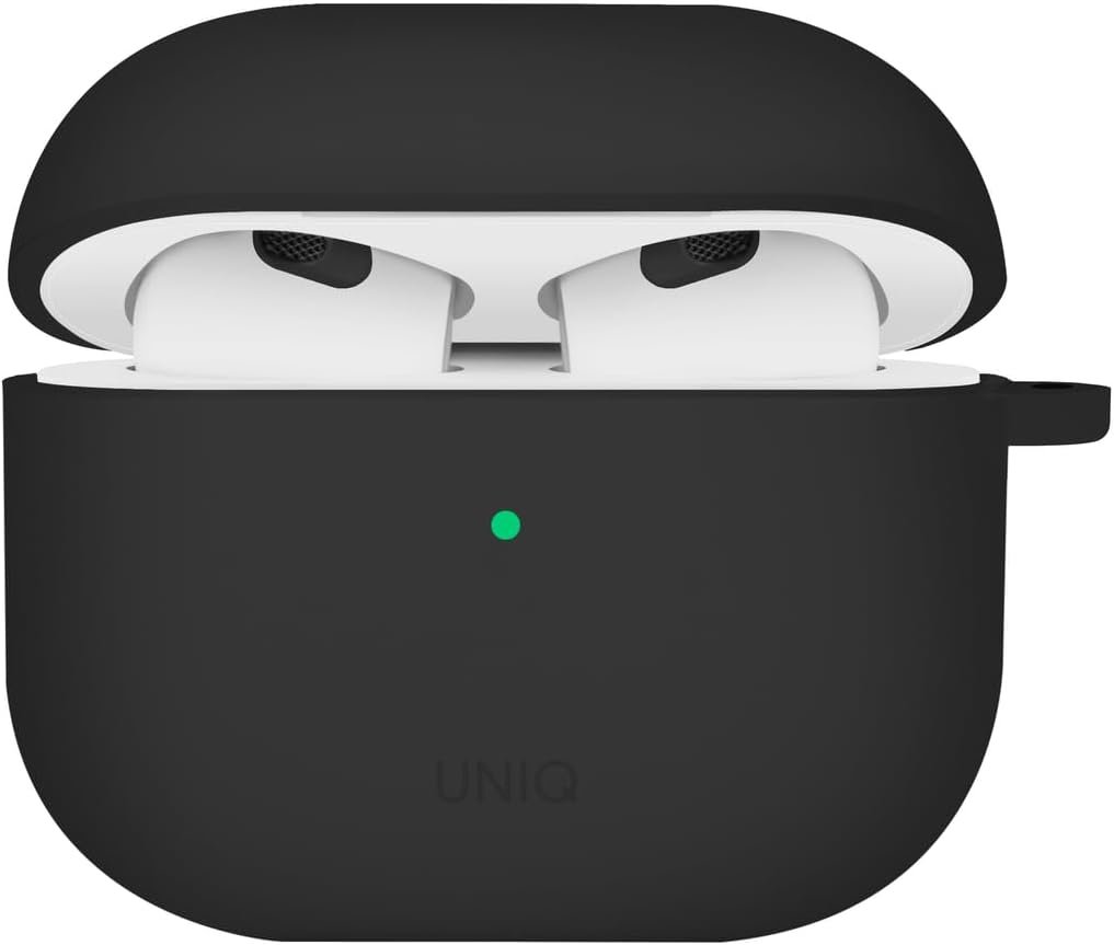 Θήκη AirPods 4th Gen Uniq Nexo Σκληρή με Ear Hooks / Άγκιστρα Αυτιών Black