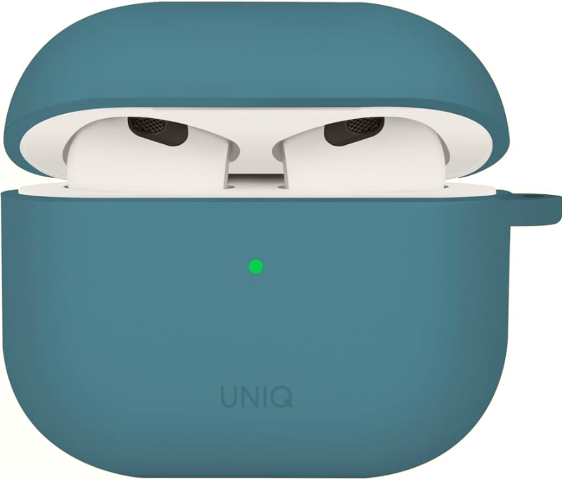 Θήκη AirPods 4th Gen Uniq Nexo Σκληρή με Ear Hooks / Άγκιστρα Αυτιών Pacific Blue