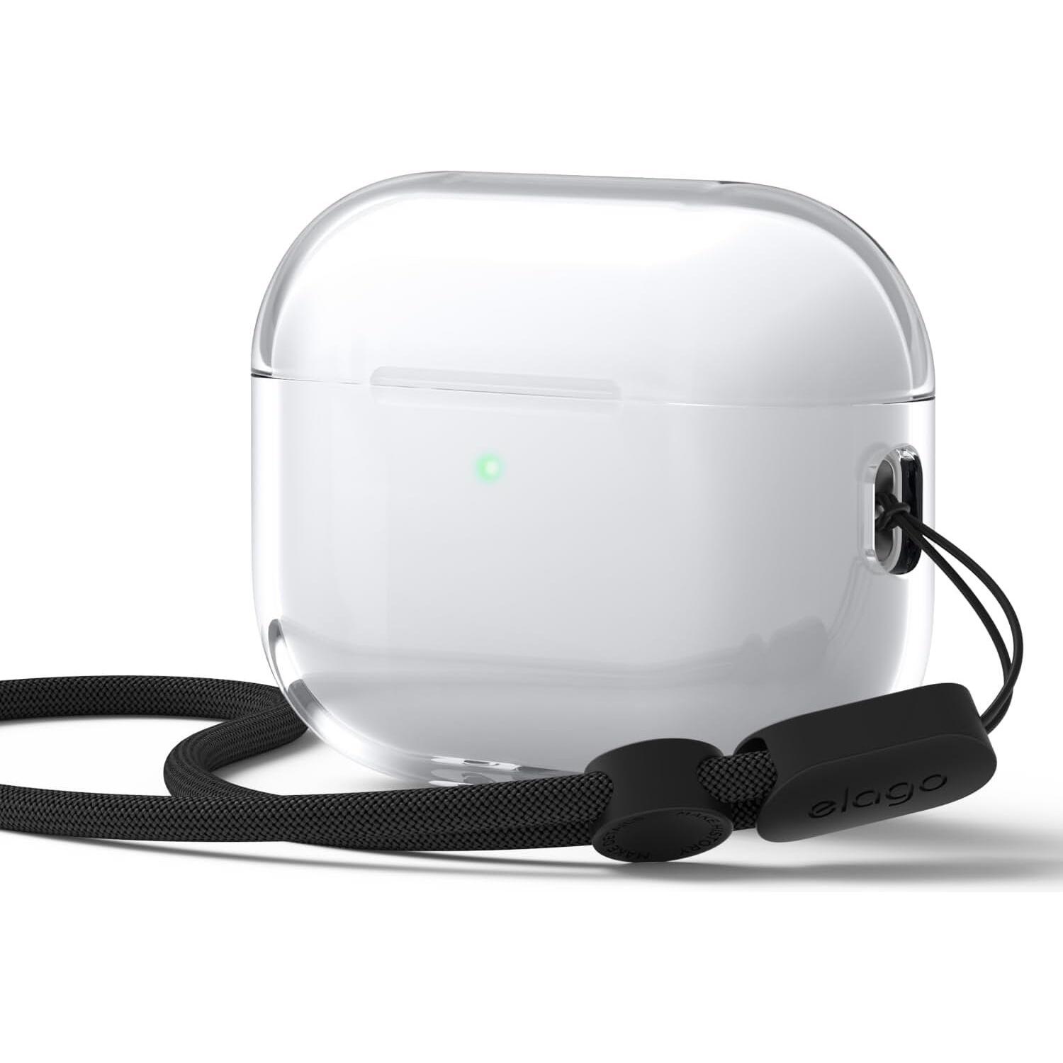 Θήκη AirPods Pro 3rd Gen Elago Clear Strap Case Διάφανη Σιλικόνης με Λουράκι Χειρός Clear