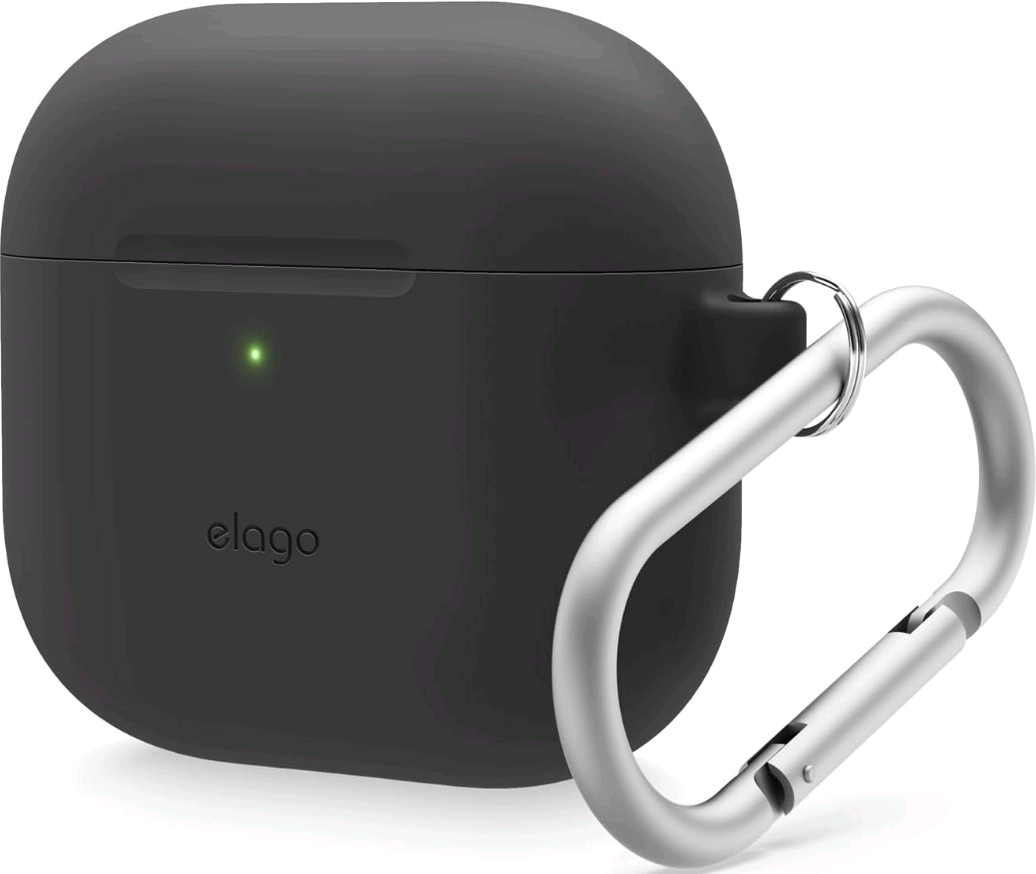 Θήκη Apple AirPods 4th Gen - Elago Silicone Hang Case Σιλικόνης - Black
