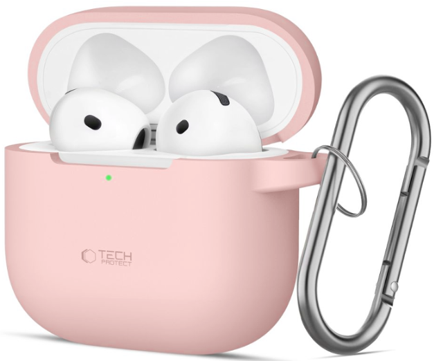 Θήκη Apple AirPods 4th Gen - Tech-Protect Silicone Hook Σιλικόνης - Dusty Pink