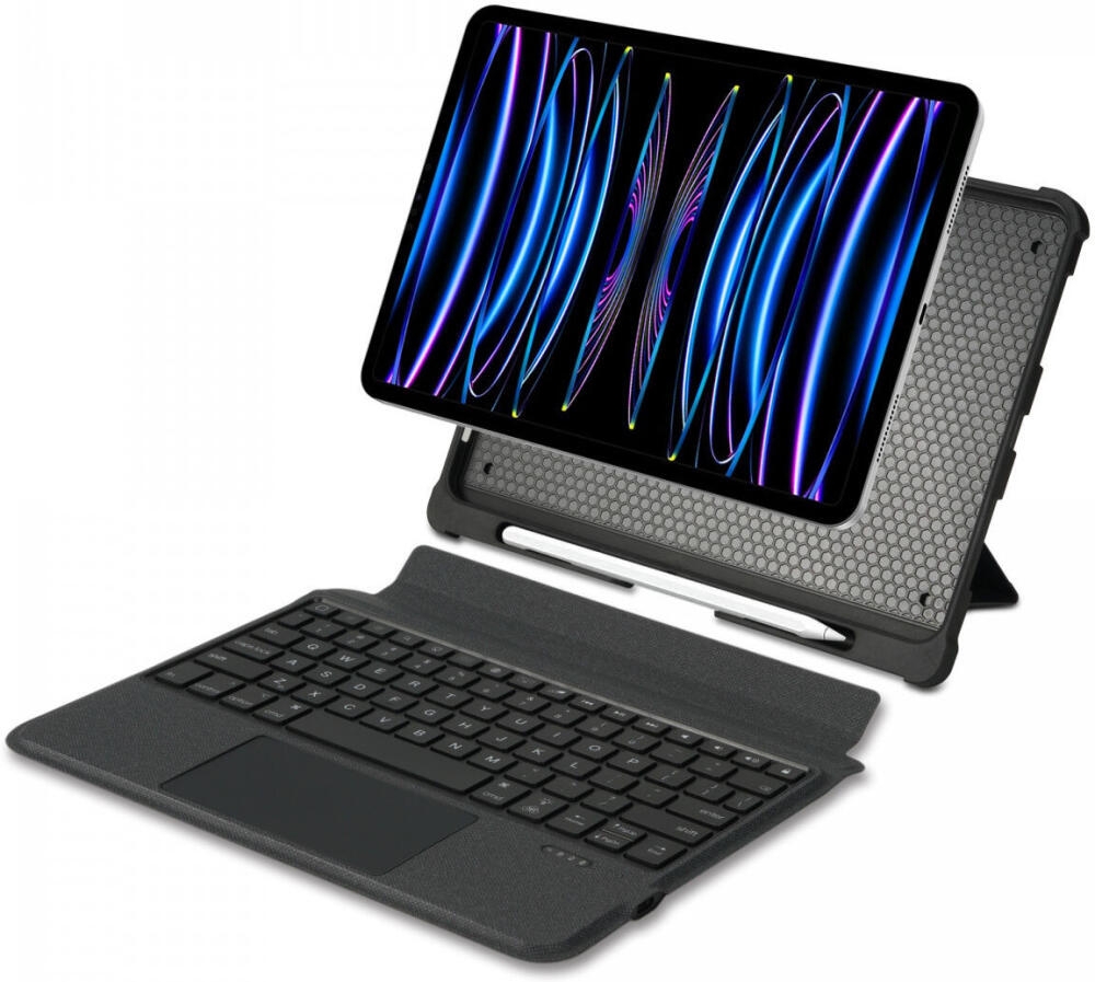 Θήκη Apple iPad Air 7 2025 11" / iPad Air 6 2024 11" / Air 5 2022 10.9" / Air 4 2020 10.9" - Buddi Thorn Keyboard Case με Υποδοχή για Apple Pencil και Αποσπώμενο Μαγνητικό Πληκτρολόγιο Bluetooth Black