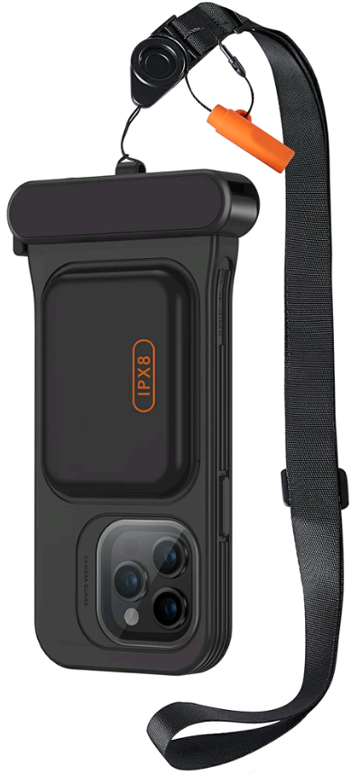 Θήκη Apple iPhone 15 Pro Max / 14 Pro Max ESR Waterproof Pouch Pro Αδιάβροχη με Λουράκι IPX8 Black