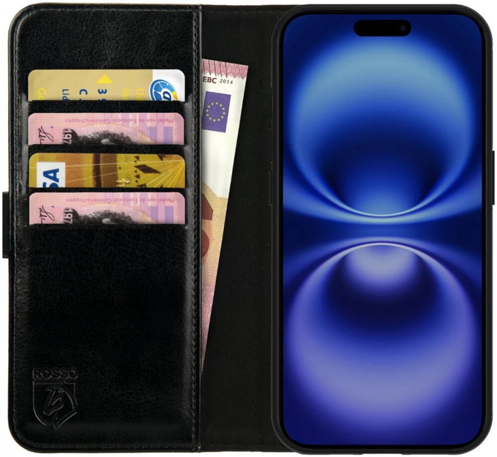 Θήκη Apple iPhone 16 Plus - Rosso Element PU Πορτοφόλι - Black