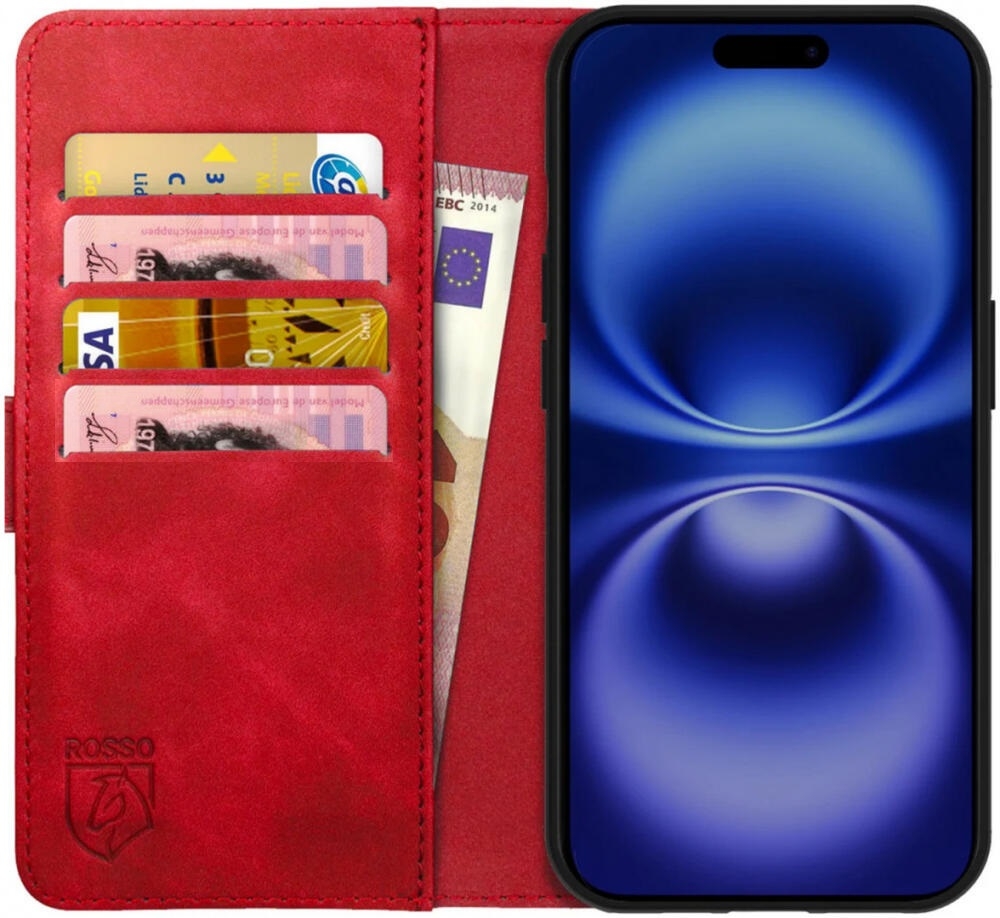 Θήκη Apple iPhone 16 Plus - Rosso Element PU Πορτοφόλι - Red