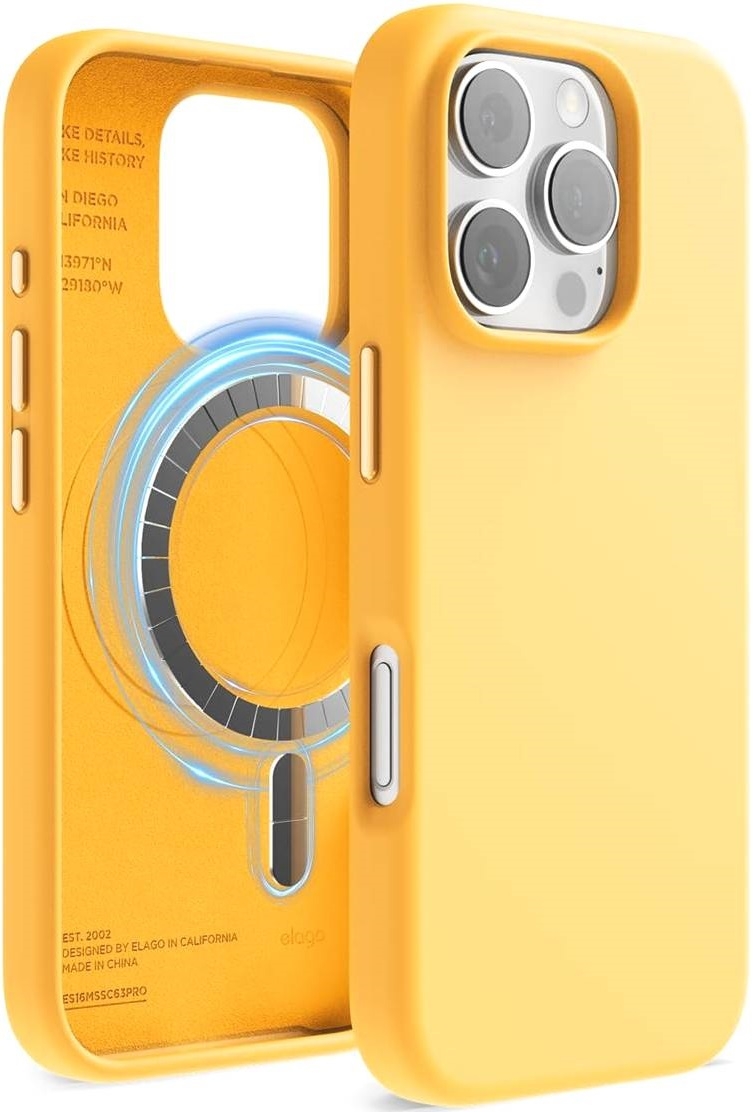 Θήκη Apple iPhone 16 Pro - Elago Magnetic Silicone Case Premium Σιλικόνης με MagSafe - Sunshine