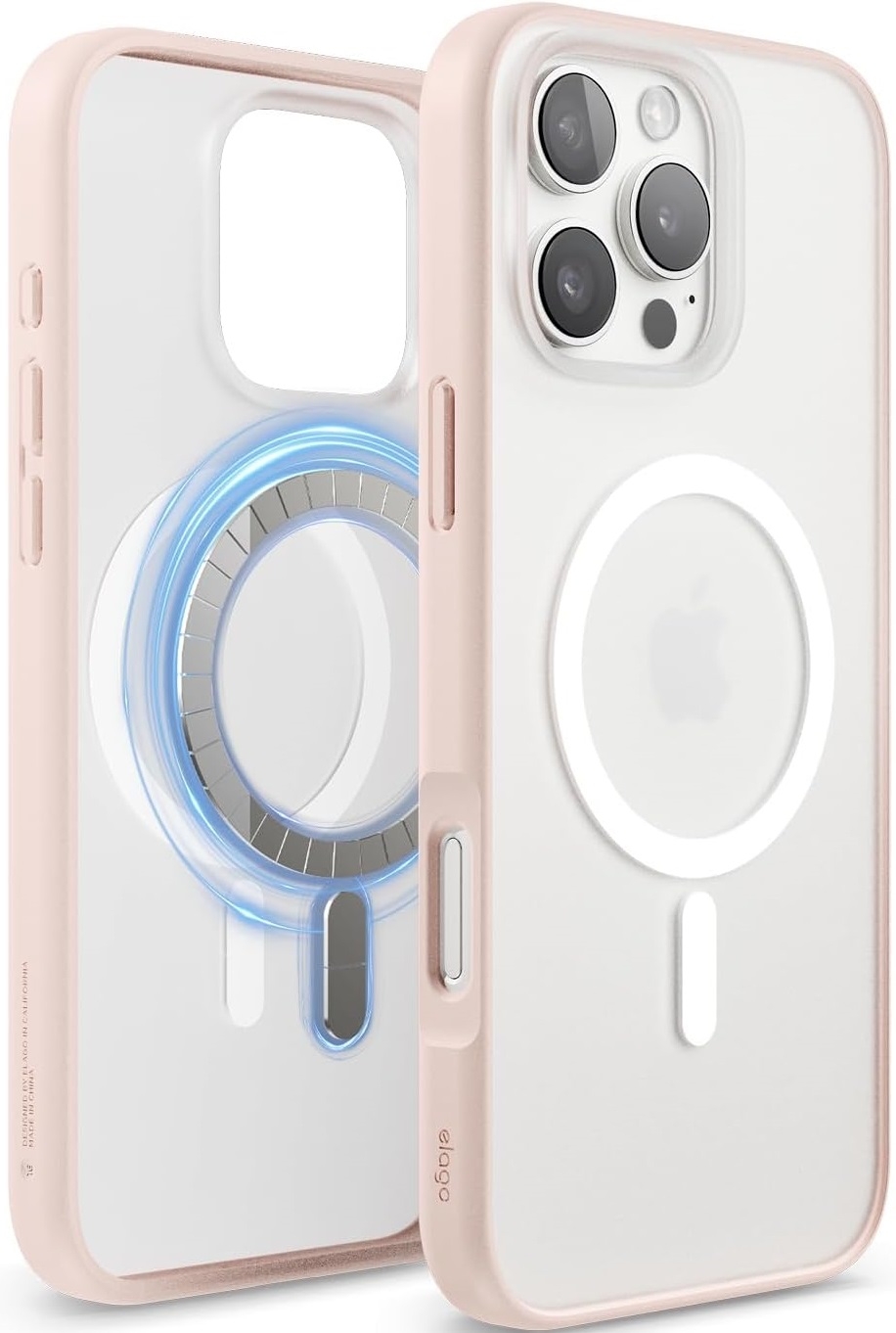 Θήκη Apple iPhone 16 Pro Max - Elago Magnetic Hybrid Ημιδιάφανη Σκληρή με MagSafe - Soft Feeling Clear / Lovely Pink