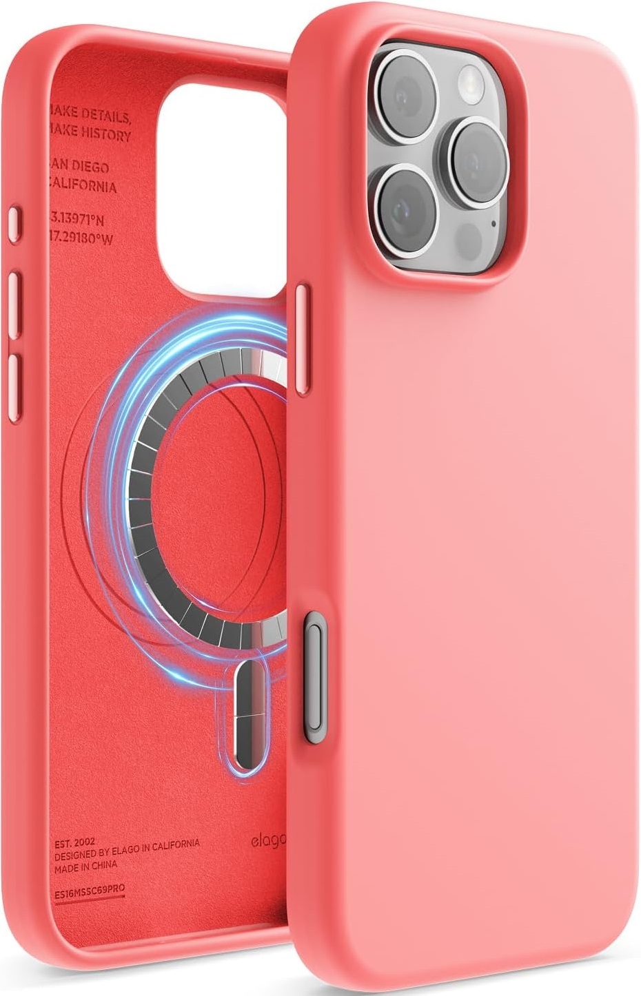 Θήκη Apple iPhone 16 Pro Max - Elago Magnetic Silicone Case Premium Σιλικόνης με MagSafe - Pink