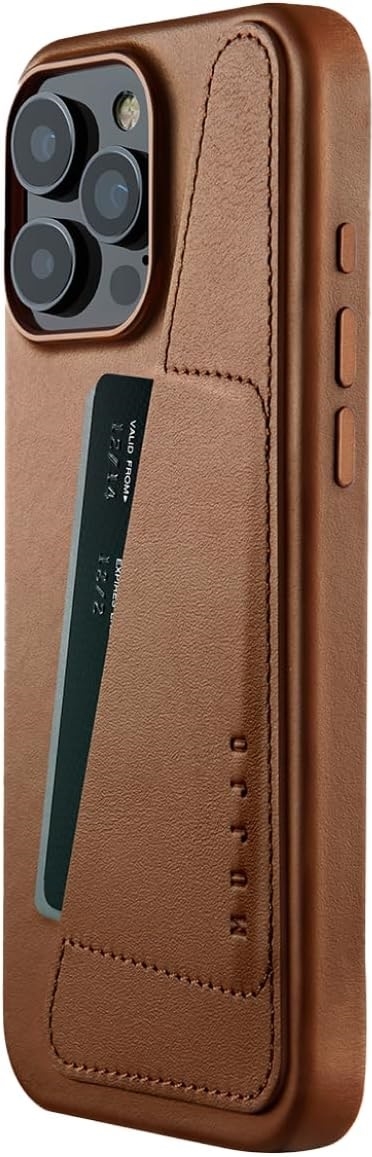 Θήκη Apple iPhone 16 Pro Max - MUJJO Full Leather Wallet Case Δερμάτινη Πορτοφόλι με MagSafe - Tan