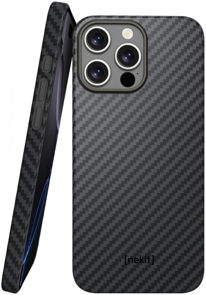 Θήκη Apple iPhone 16 Pro Max - Nekit Fiber Σκληρή με MagSafe Aramid Fiber - 1mm - 1500D Kevlar - Black