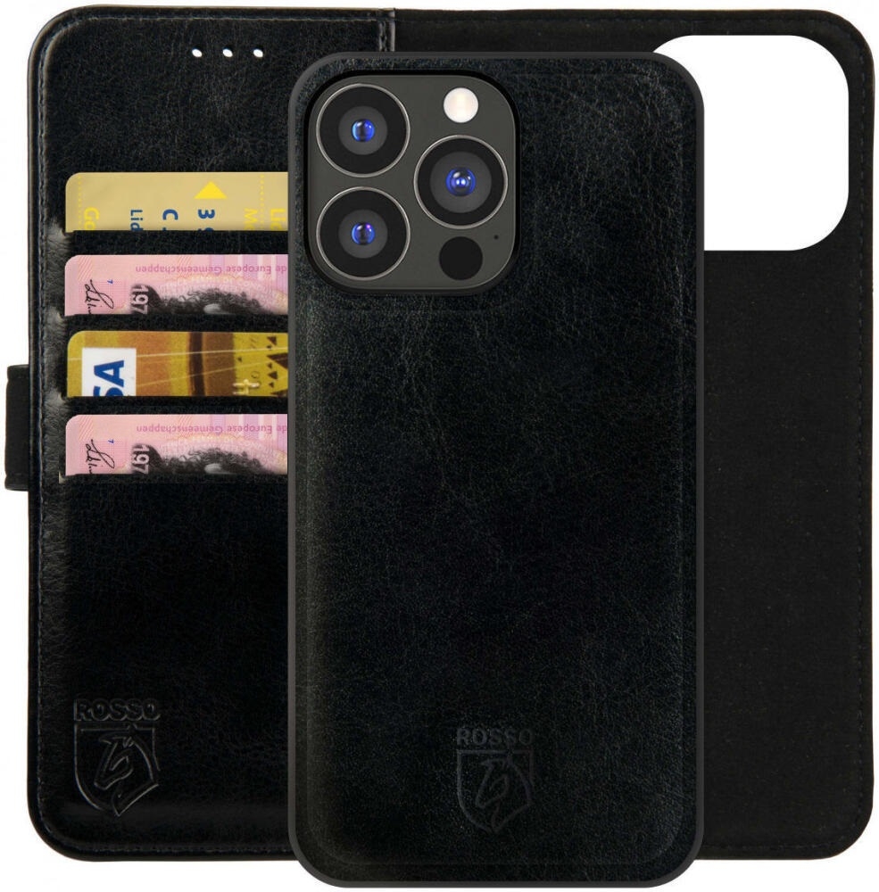 Θήκη Apple iPhone 16 Pro Max - Rosso Element 2 in 1 PU Πορτοφόλι - Black