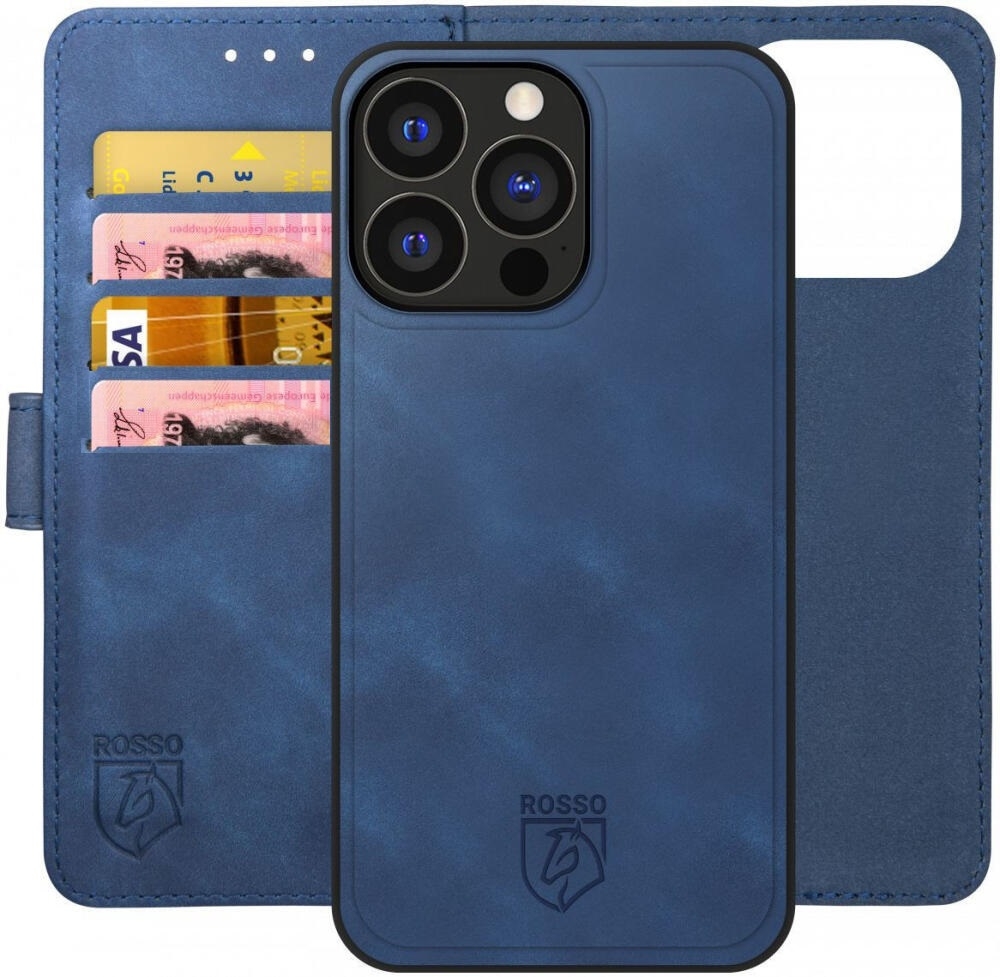 Θήκη Apple iPhone 16 Pro Max - Rosso Element 2 in 1 PU Πορτοφόλι - Blue 