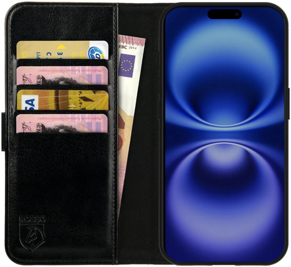 Θήκη Apple iPhone 16 Pro Max - Rosso Element PU Πορτοφόλι - Black