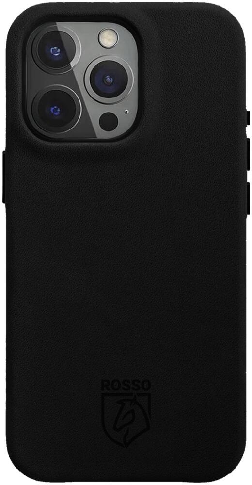 Θήκη Apple iPhone 16 Pro Max - Rosso Elite Back Cover Δερμάτινη με MagSafe - Black 