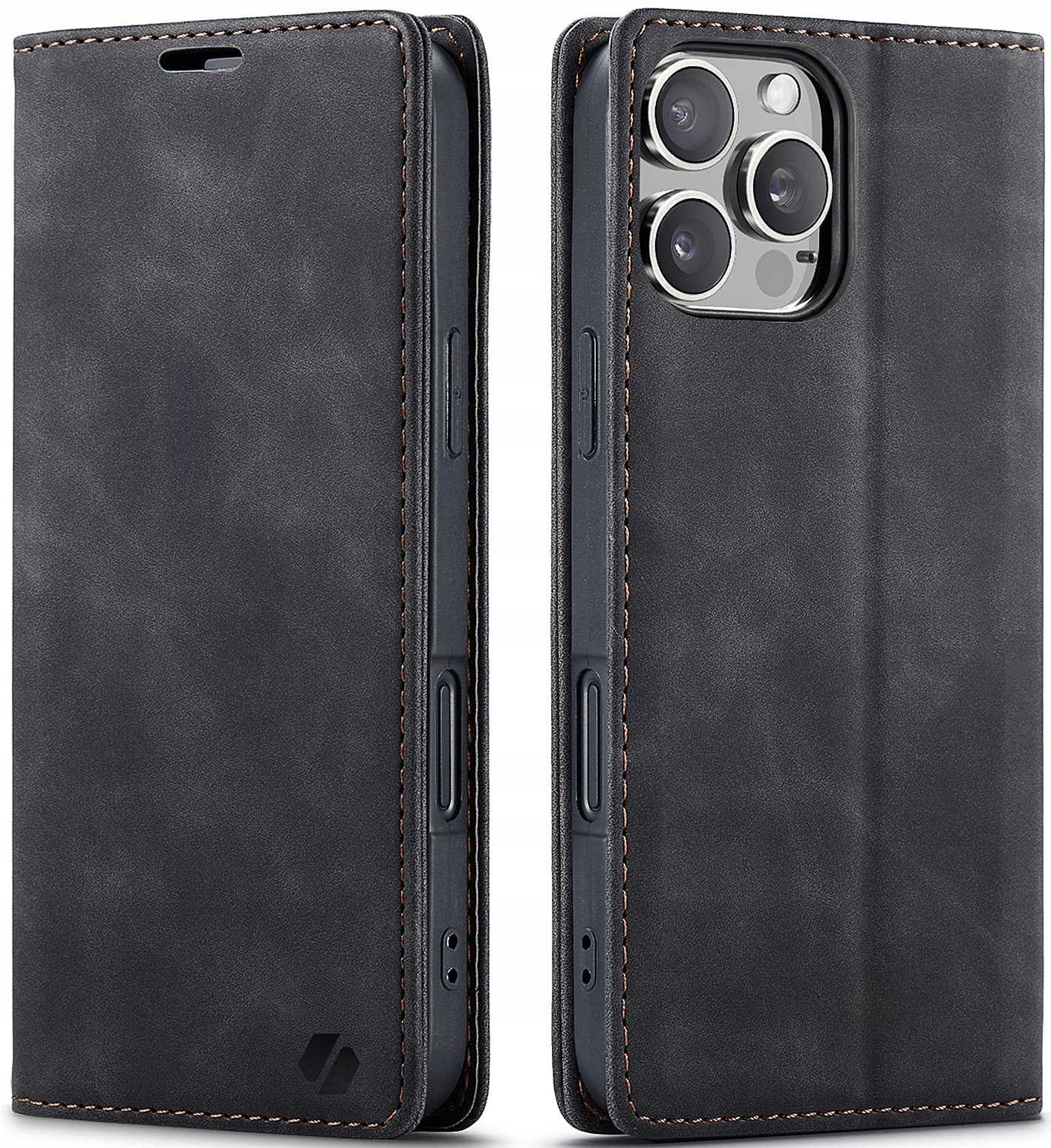 Θήκη Apple iPhone 16 Pro Max - Spacecase Wallet Πορτοφόλι - Black