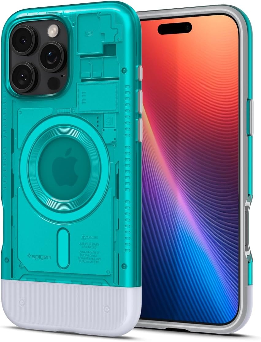 Θήκη Apple iPhone 16 Pro Max - Spigen Classic C1 MagFit Ανθεκτική Σκληρή με MagSafe - Bondi Blue