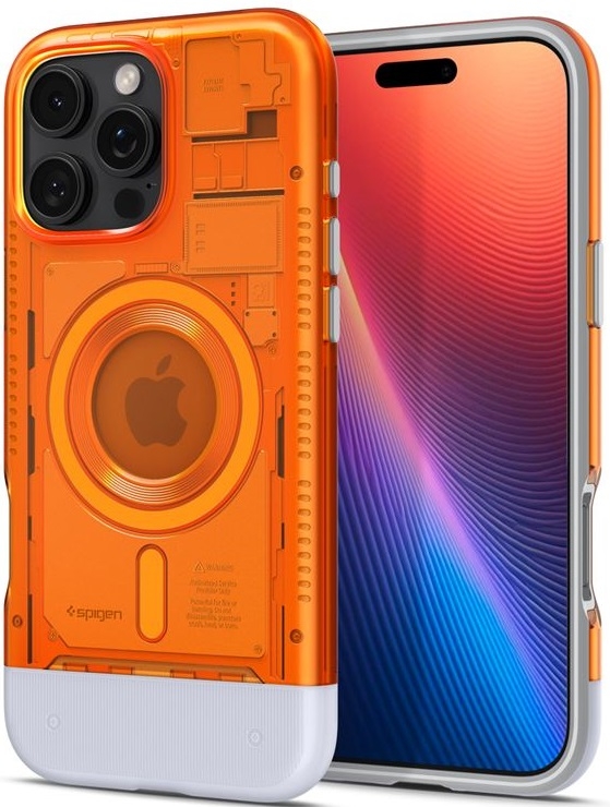 Θήκη Apple iPhone 16 Pro Max - Spigen Classic C1 MagFit Ανθεκτική Σκληρή με MagSafe - Tangerine