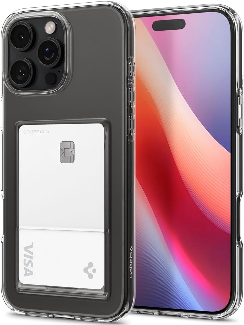 Θήκη Apple iPhone 16 Pro Max - Spigen Crystal Slot Σιλικόνης με Υποδοχή για Κάρτα - Crystal Clear