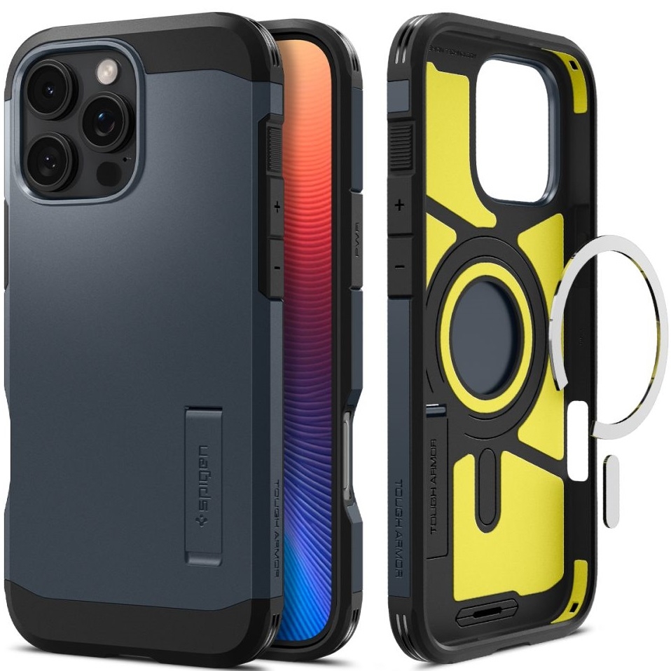 Θήκη Apple iPhone 16 Pro Max - Spigen Tough Armor AI MagFit Ανθεκτική με MagSafe - Metal Slate