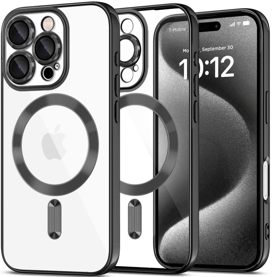 Θήκη Apple iPhone 16 Pro Max - Tech-Protect MagFlex Διάφανη Σιλικόνης με MagSafe - Shiny Black