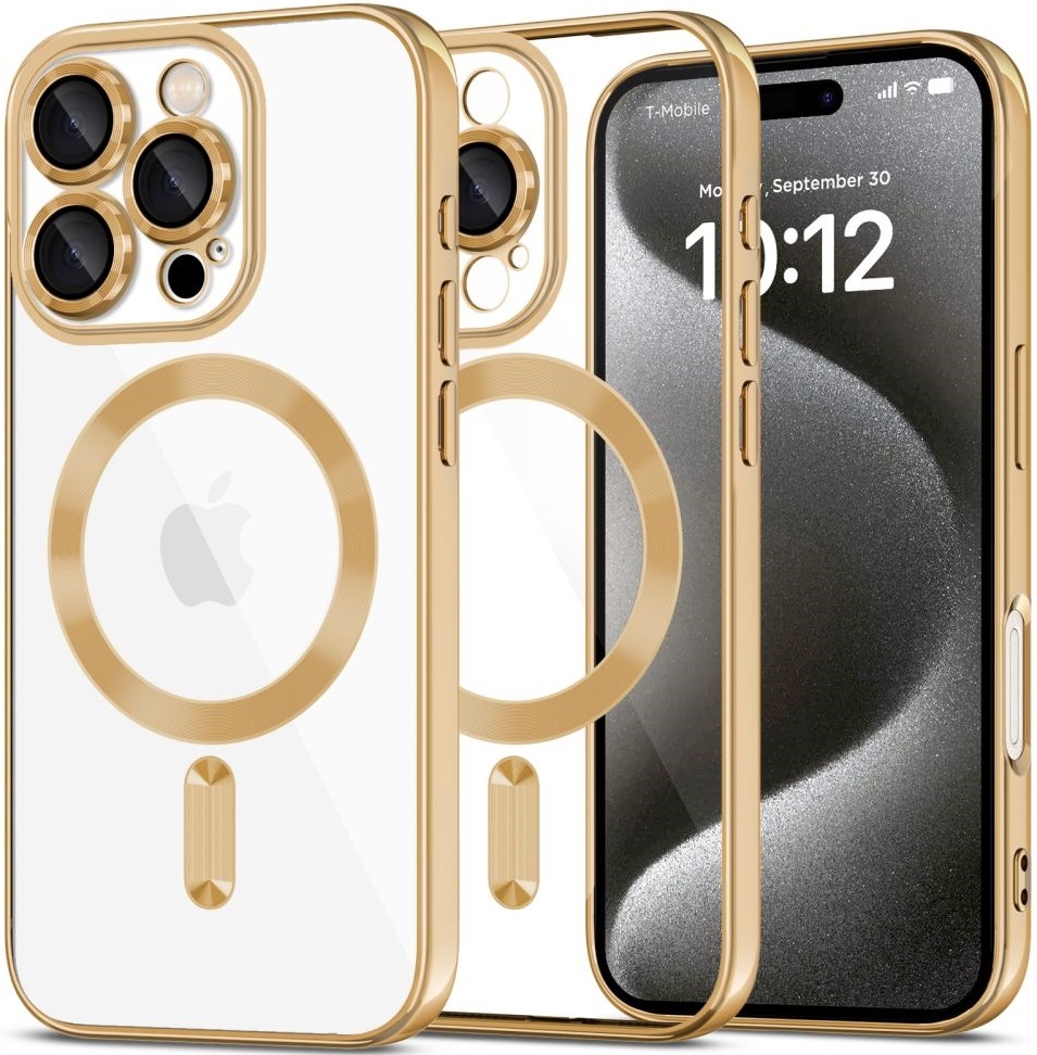 Θήκη Apple iPhone 16 Pro Max - Tech-Protect MagFlex Διάφανη Σιλικόνης με MagSafe - Shiny Gold