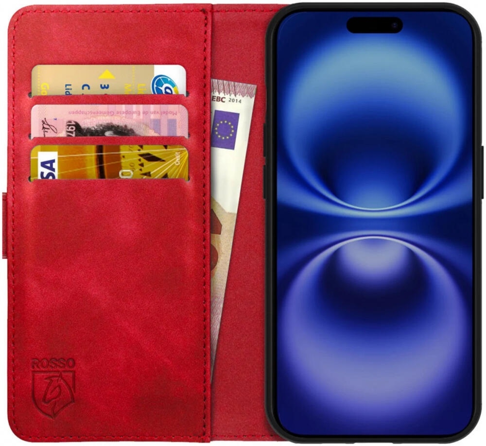 Θήκη Apple iPhone 16 Pro - Rosso Element PU Πορτοφόλι - Red (8719246453854)