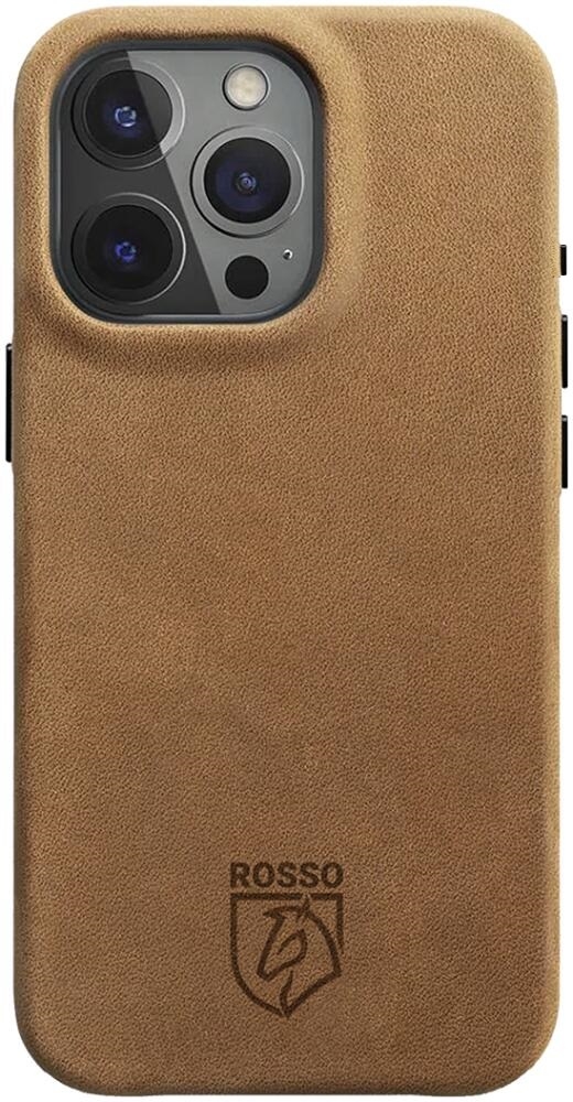 Θήκη Apple iPhone 16 Pro - Rosso Elite Back Cover Δερμάτινη με MagSafe - Light Brown