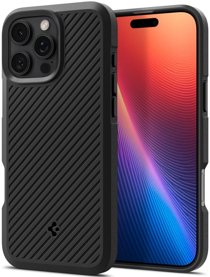 Θήκη Apple iPhone 16 Pro - Spigen Core Armor Ανθεκτική Σιλικόνης - Matte Black